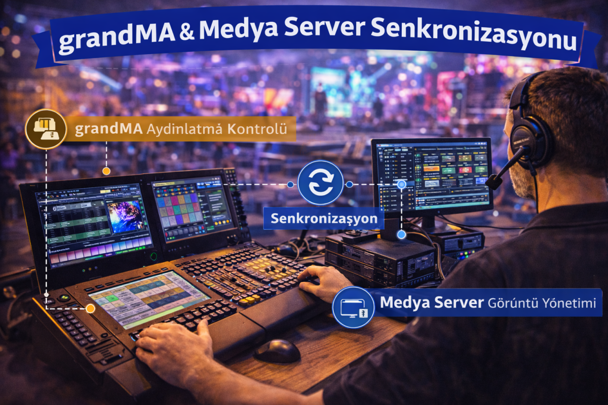 grandMA & Medya Server Senkronizasyonu | Timecode Işık Video Entegrasyonu