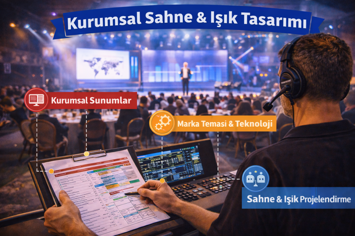 Kurumsal Sahne & Işık Tasarımı | Lansman, Gala ve Kurumsal Etkinlik Sahne Çözümleri