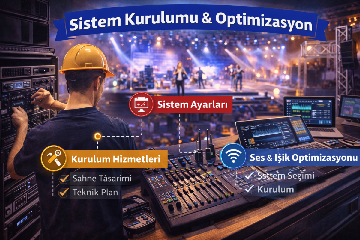 Sistem Kurulumu & Optimizasyon | Ses, Işık, Sahne ve LED Sistem Kurulum Hizmeti